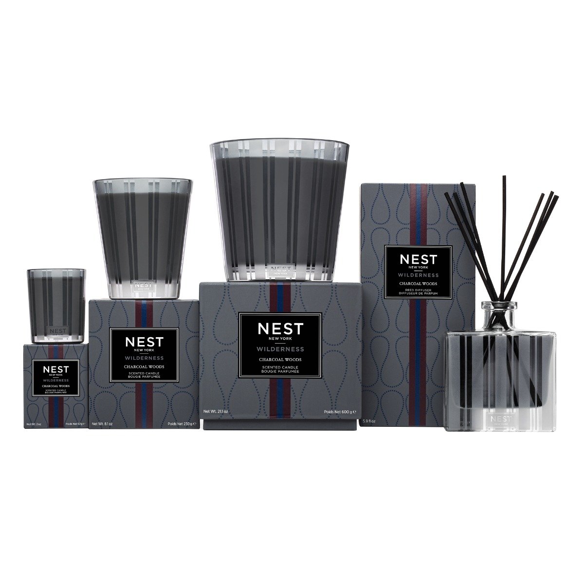 Nest - Charcoal Woods 3 Wick Candle