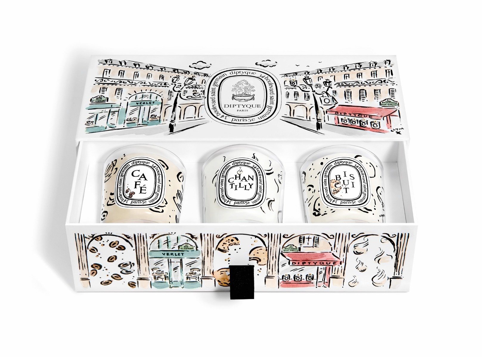 Diptyque - Le Delicieuses (Cafe, Chantilly & Biscuit Set) of 3 Mini Candles
