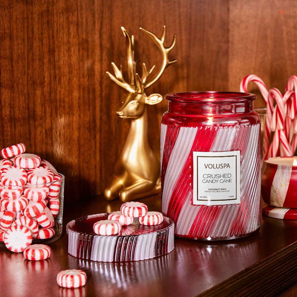 Voluspa - Crushed Candy Cane Candle