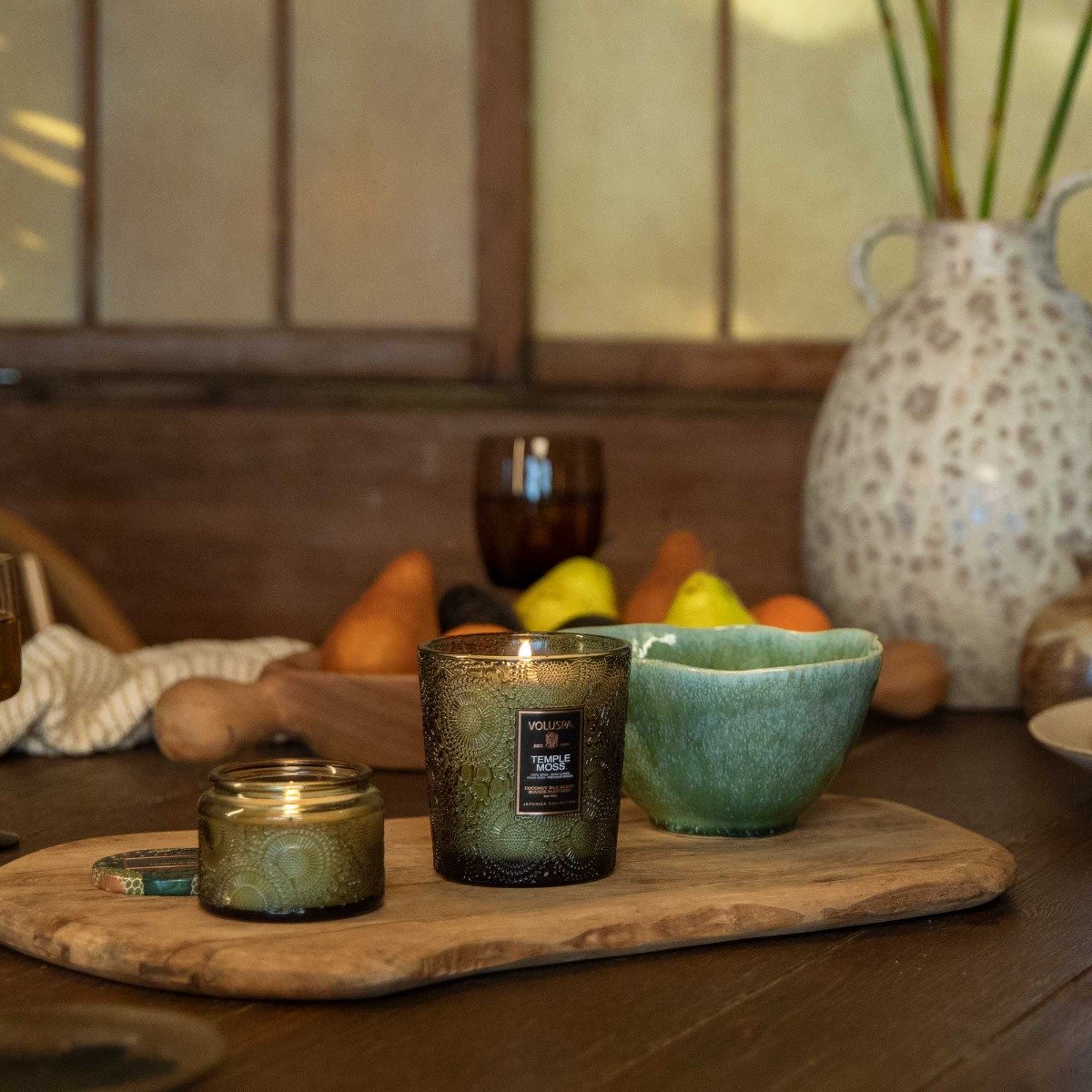 Voluspa - Temple Moss Small Glass Jar Candle