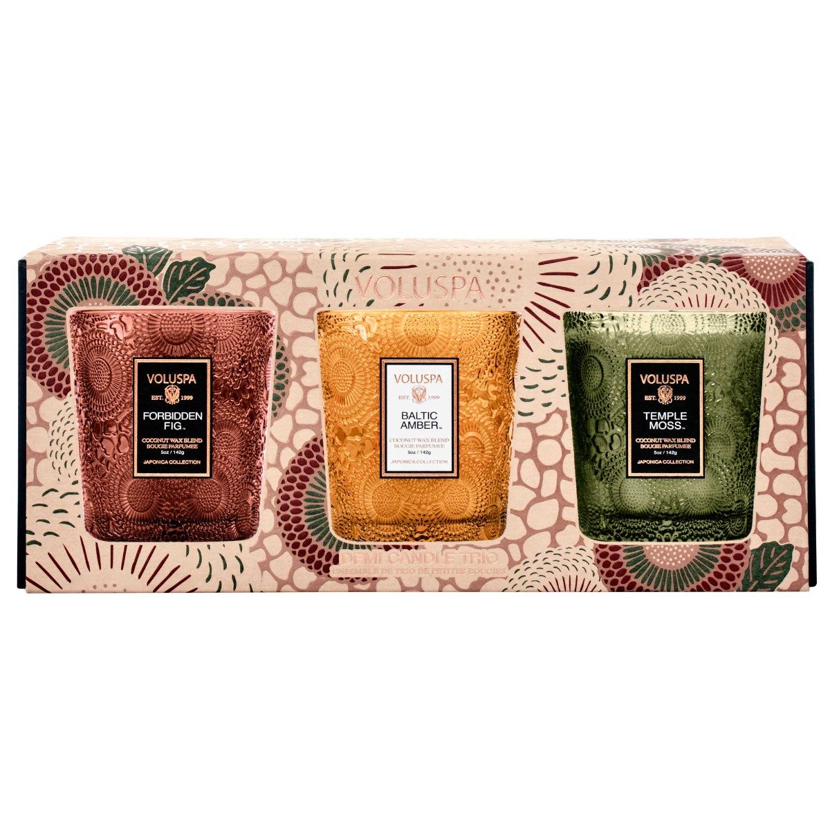 Voluspa - Japonica Fall Fragrant Foliage Demi Candle Trio Set