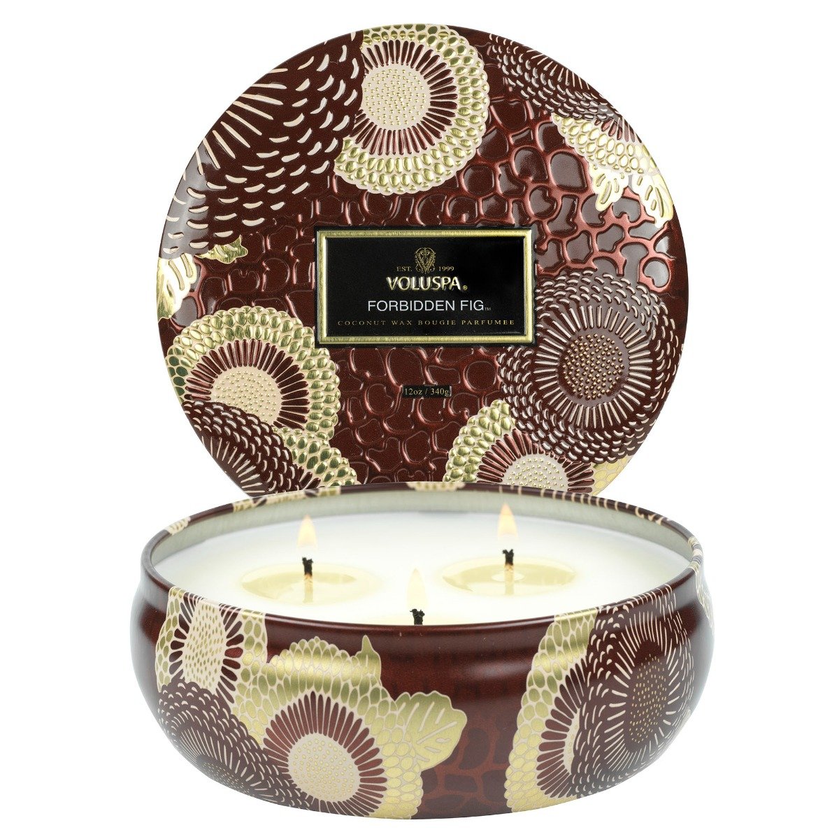 Voluspa - Forbidden Fig 3 Wick Tin Candle