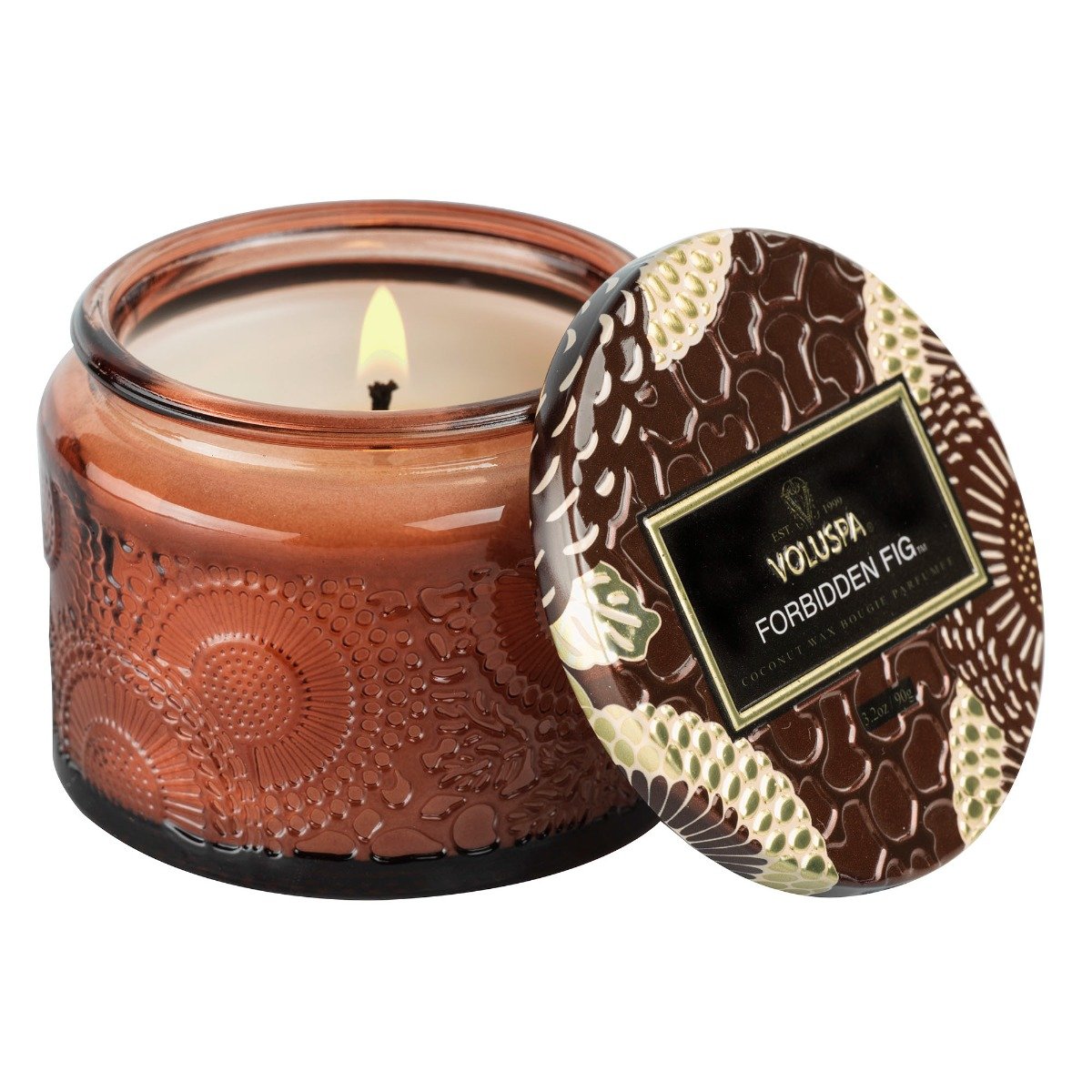 Voluspa - Forbidden Fig Small Glass Jar Candle