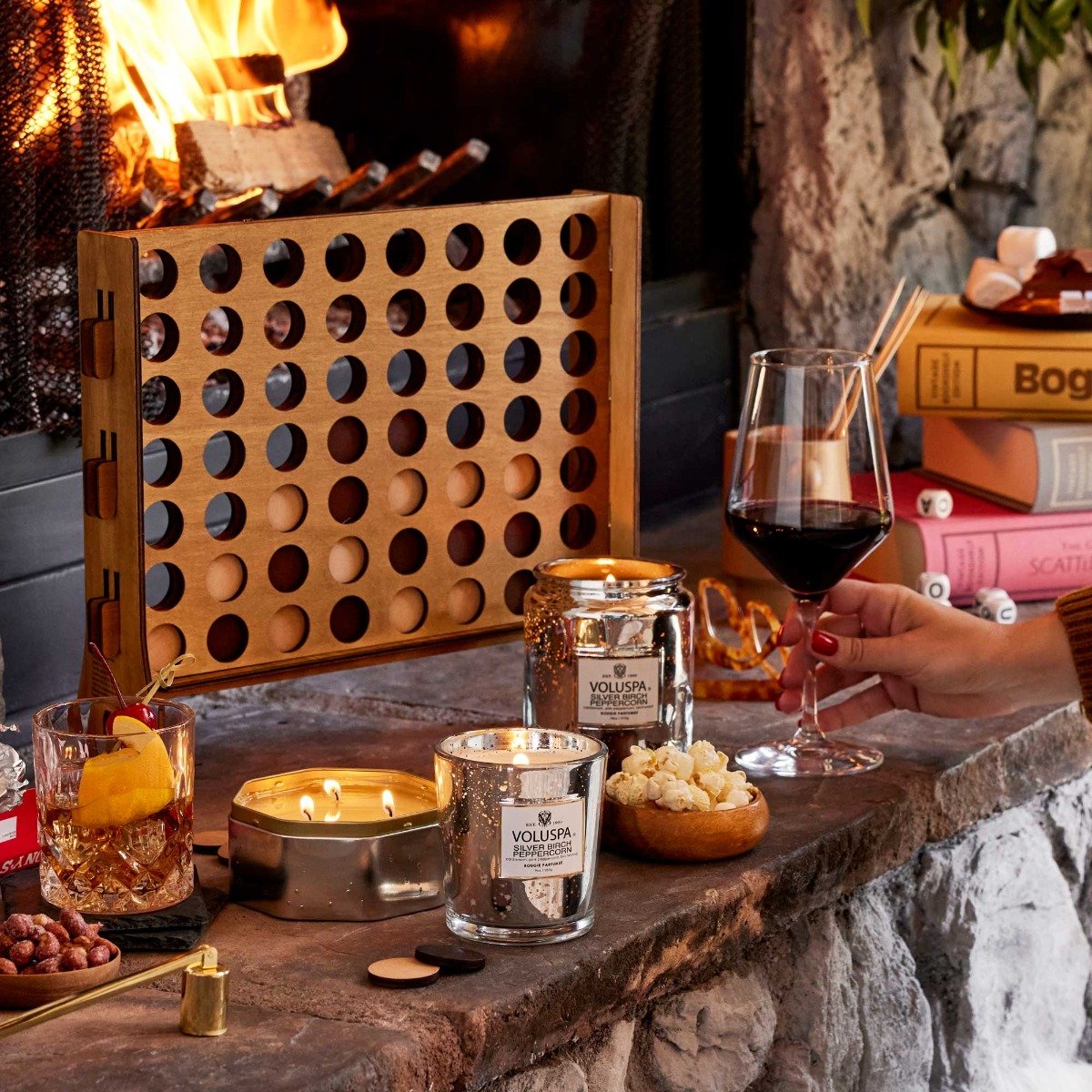 Voluspa - Silver Birch Peppercorn Octagon Tin Candle