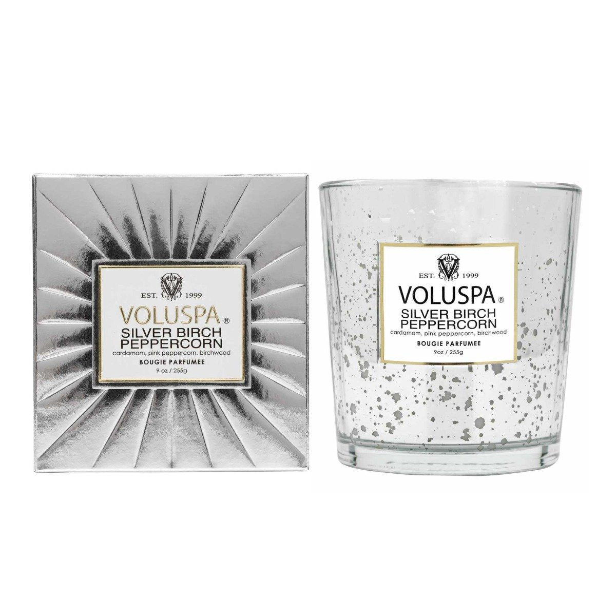 Voluspa - Silver Birch Peppercorn Classic Candle