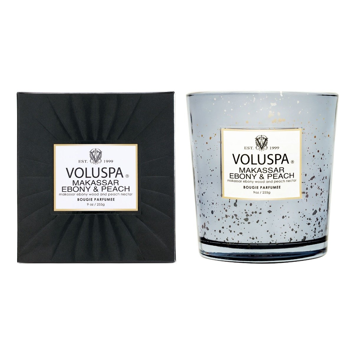 Voluspa - Makassar Ebony & Peach Classic Candle | Candle Delirium
