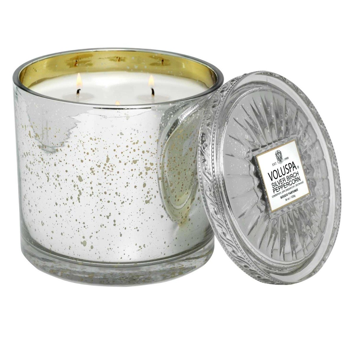 Voluspa - Silver Birch Peppercorn 3 Wick Grande Candle