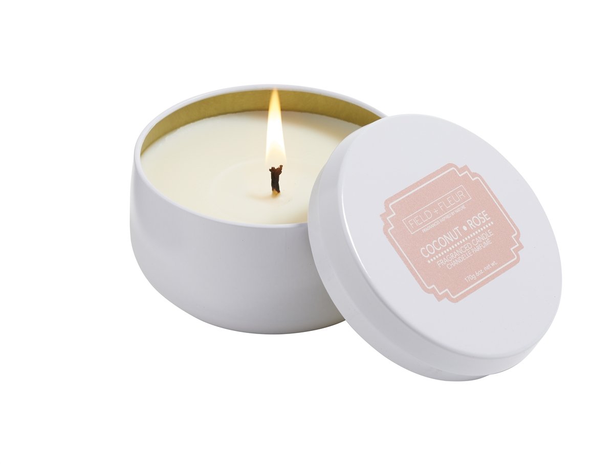 Field + Fleur - Coconut Rosé Tin Candle