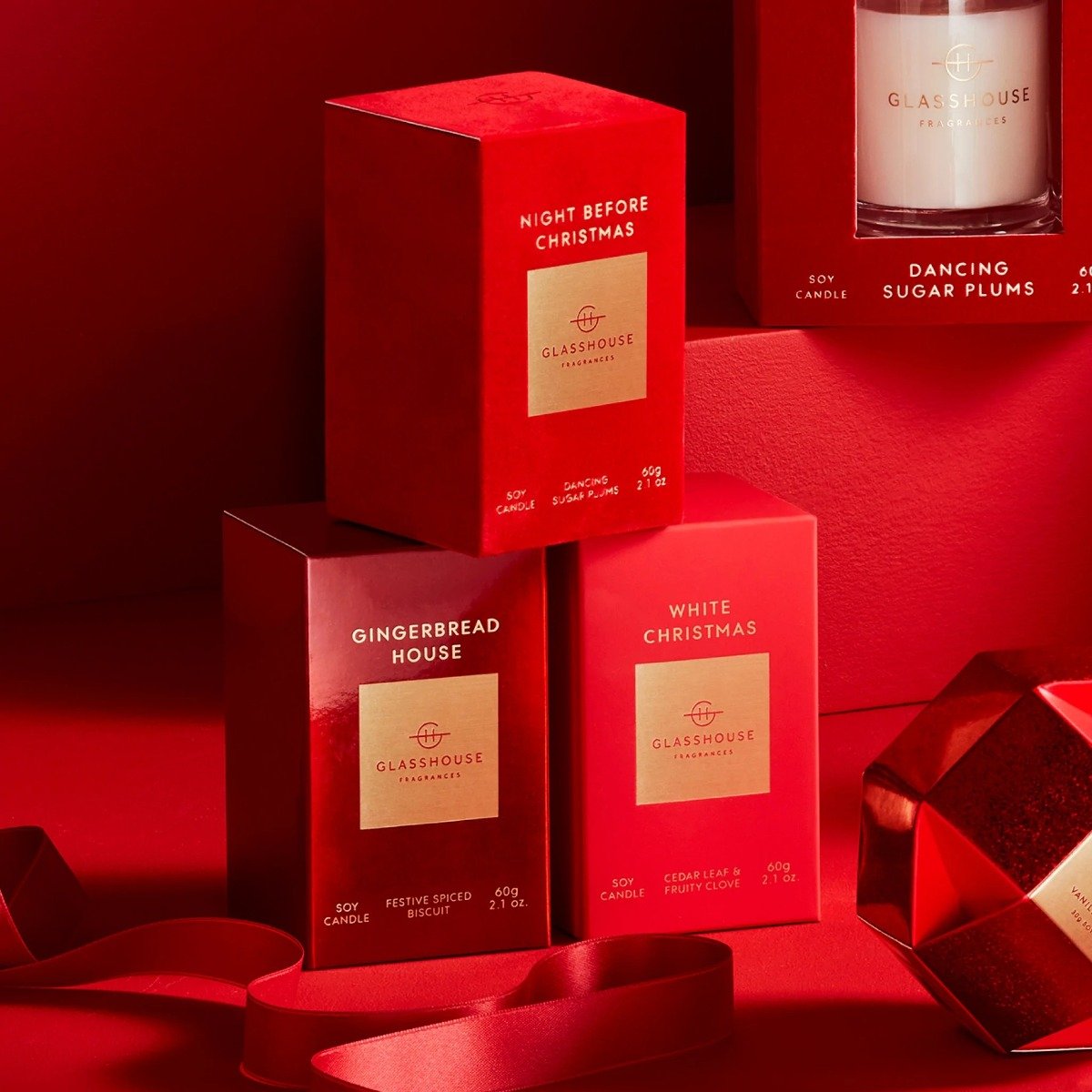 Glasshouse - Christmas Trio Candle Set