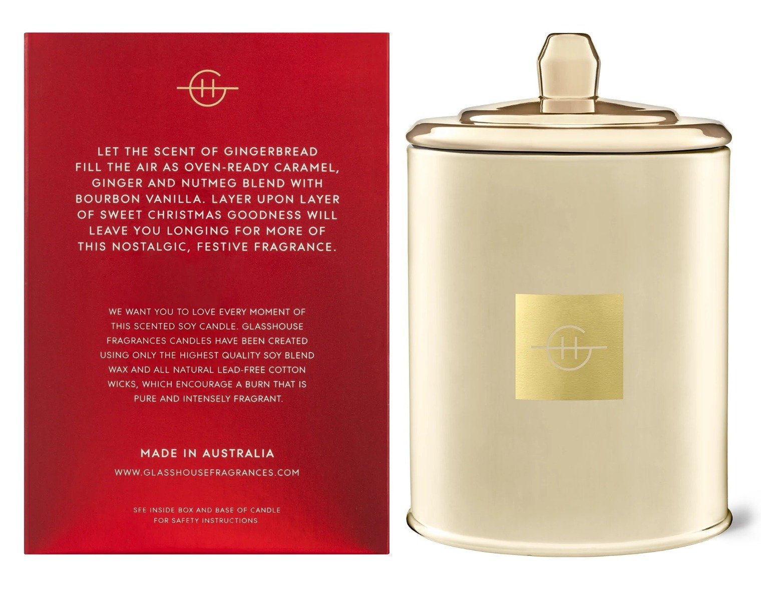 Glasshouse -  Gingerbread House Large Candle