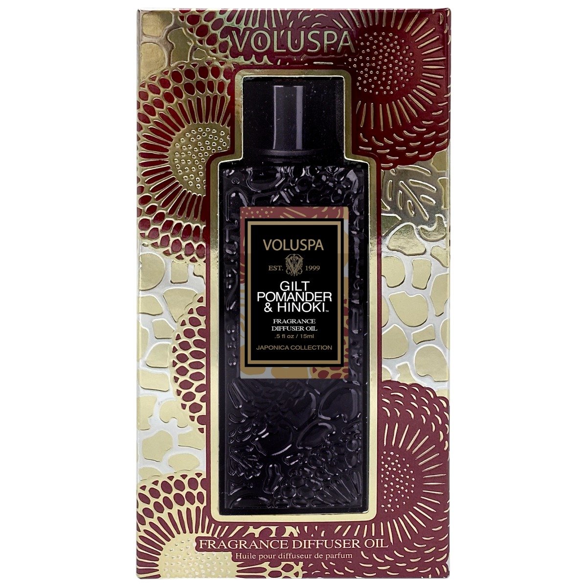 Voluspa - Gilt Pomander & Hinoki Ultrasonic Diffuser Oil