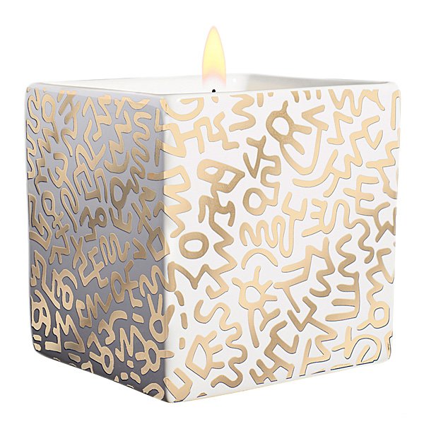 Keith Haring - Gold Pattern Candle