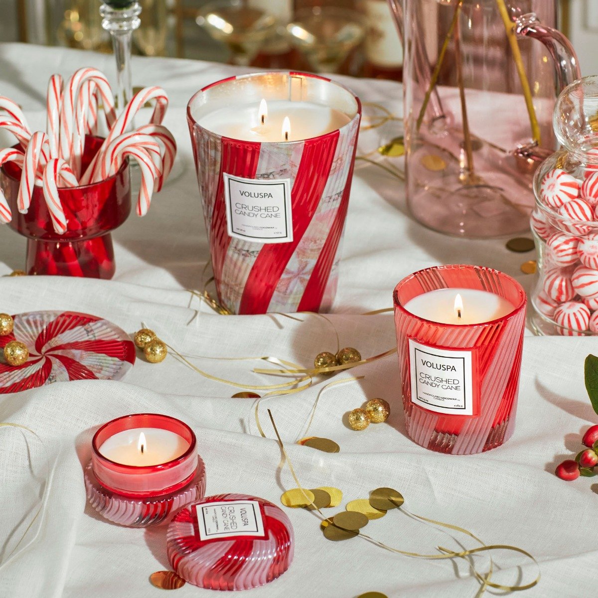 Voluspa - Crushed Candy Cane Candle