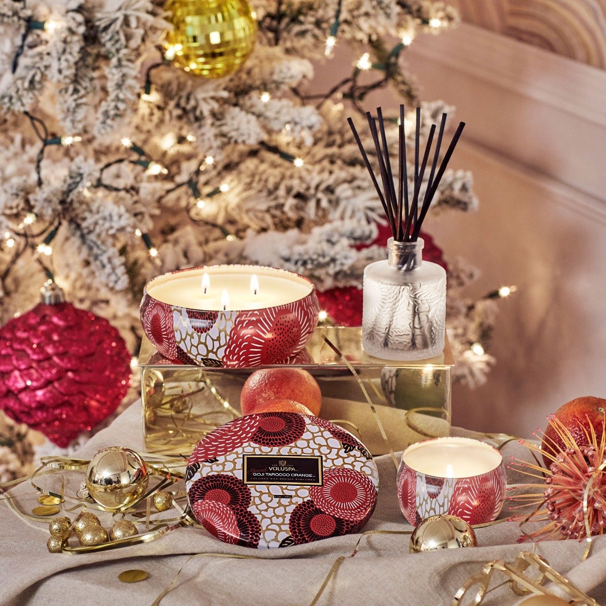 Voluspa - Spiced Goji & Tarocco Orange Travel Tin Candle