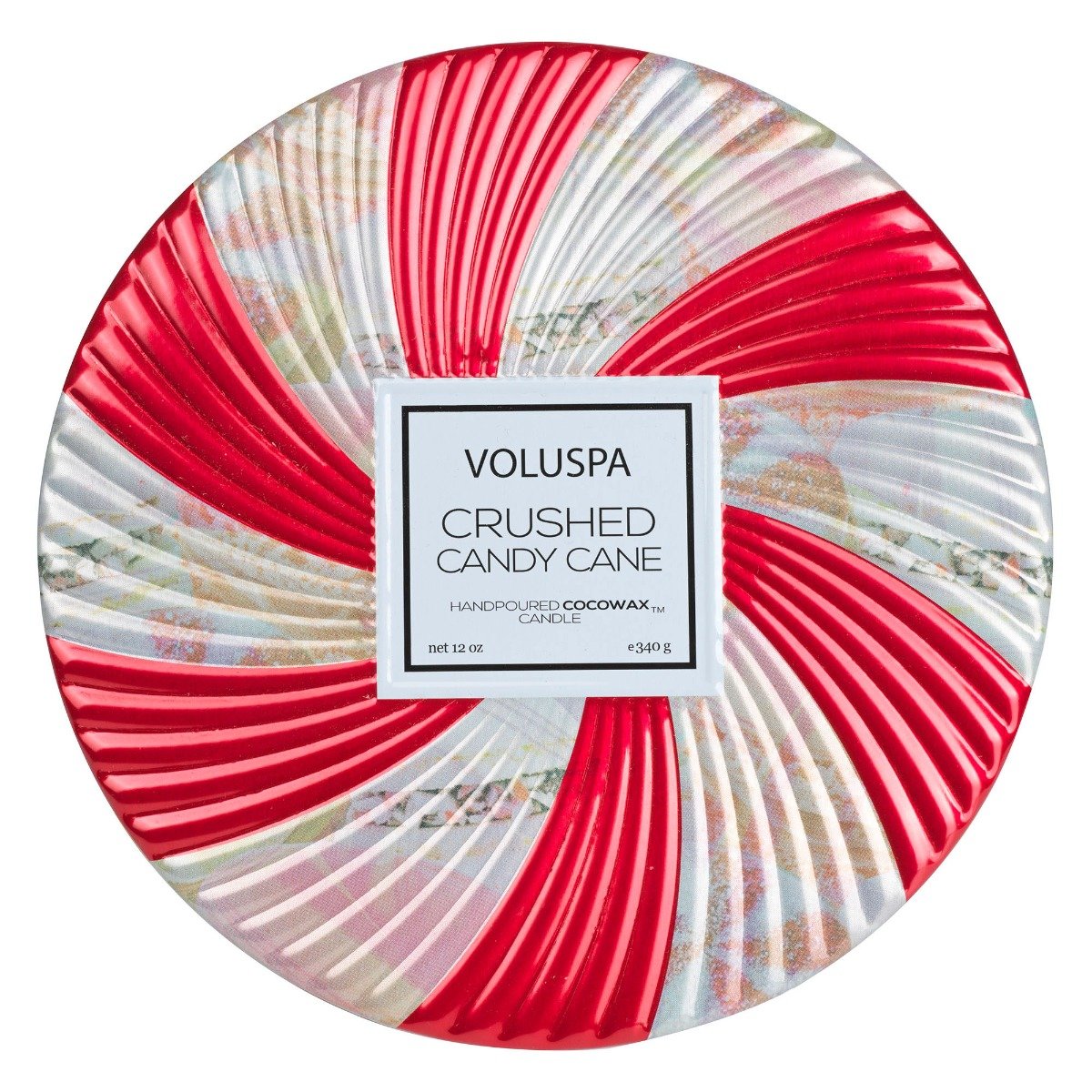 Voluspa - Crushed Candy Cane 3 Wick Tin Candle