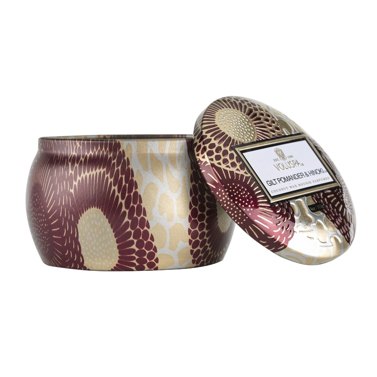 Voluspa - Gilt Pomander & Hinoki Mini Tin Candle