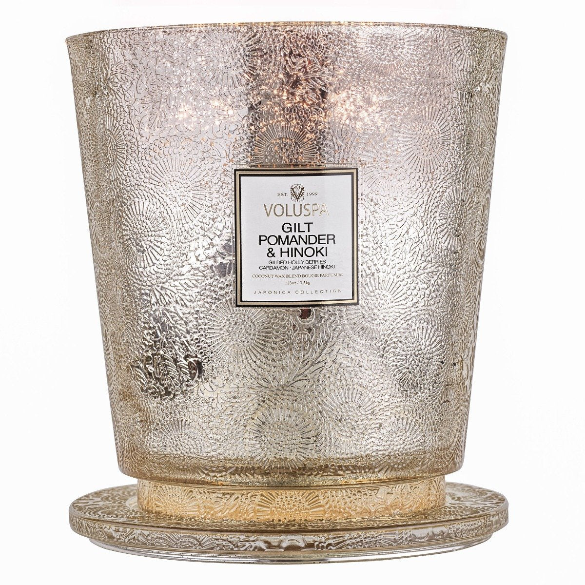 Voluspa - Gilt Pomander & Hinoki 5 Wick Hearth Candle