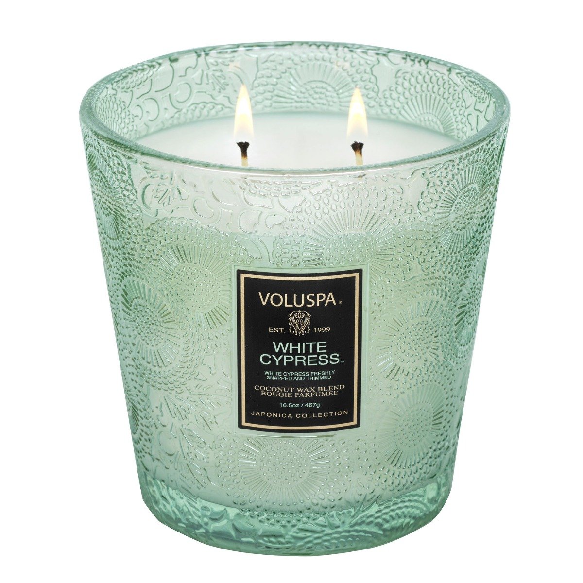 Voluspa - White Cypress 2 Wick Hearth Candle