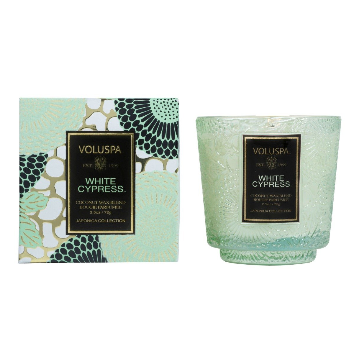 Voluspa - White Cypress Boxed Petite Pedestal Candle