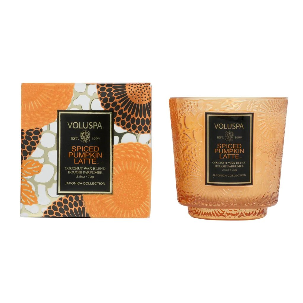 Voluspa - Spiced Pumpkin Latte Boxed Petite Pedestal Candle