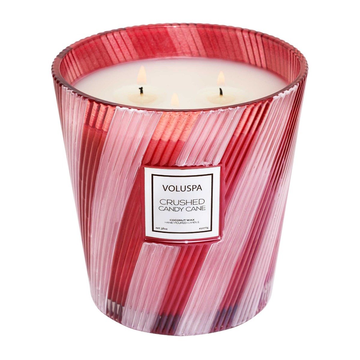 Voluspa - Crushed Candy Cane 3 Wick Hearth Candle