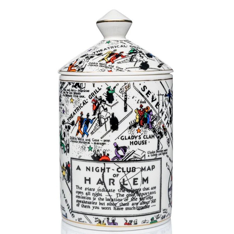 Harlem Candle Company - Langston Nightclub Map Ceramic Candle