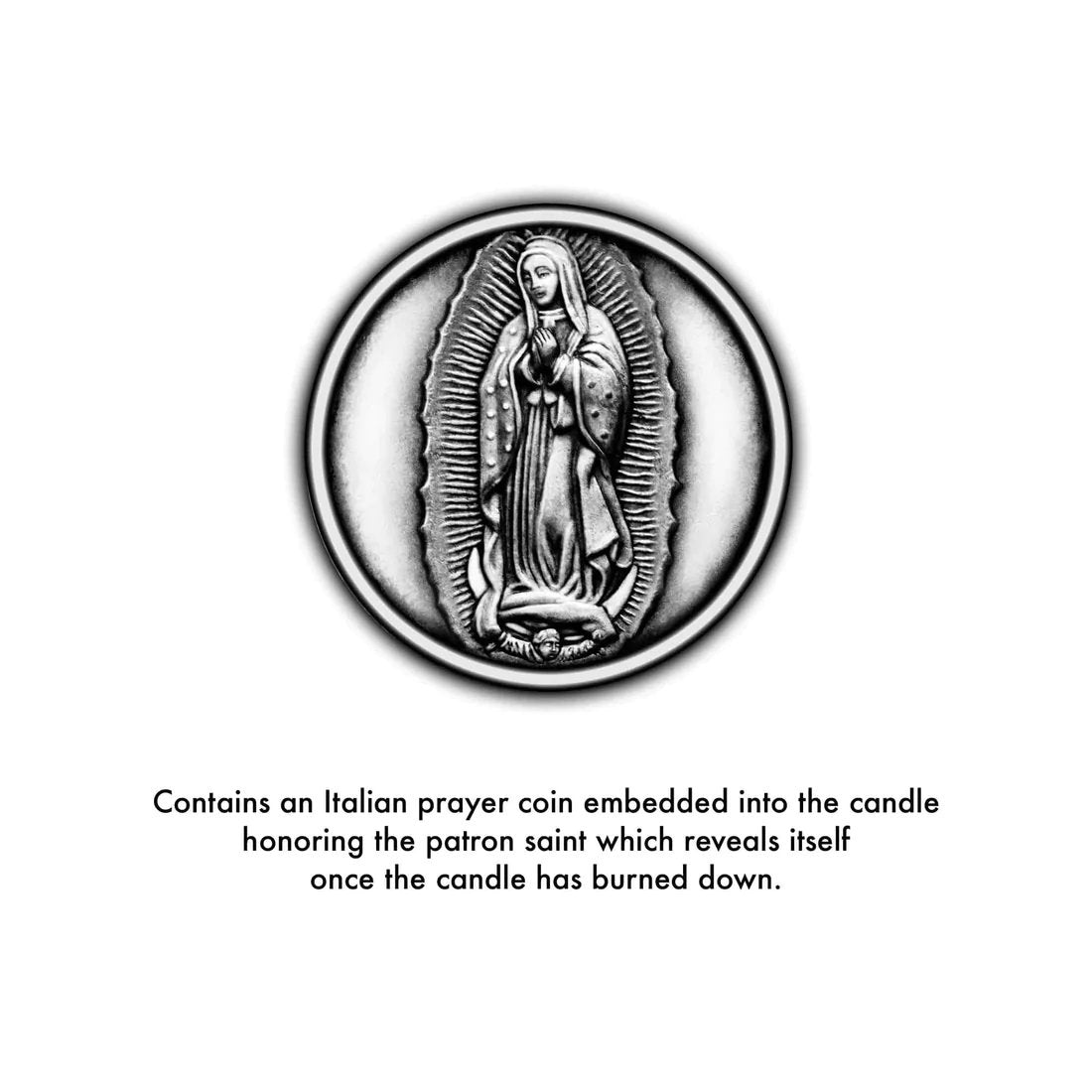 Saint - Virgin Mary of Guadalupe White Candle