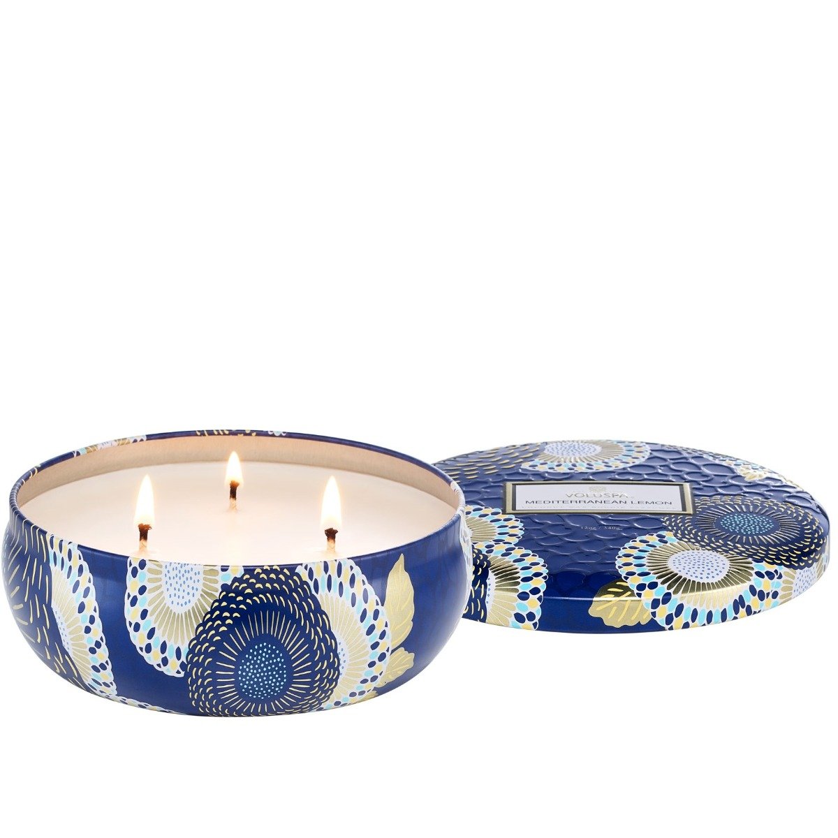 Voluspa - Mediterranean Lemon 3 Wick Tin Candle