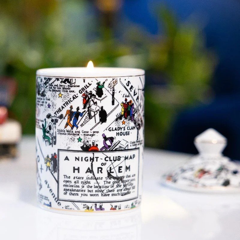 Harlem Candle Company - Langston Nightclub Map Ceramic Candle