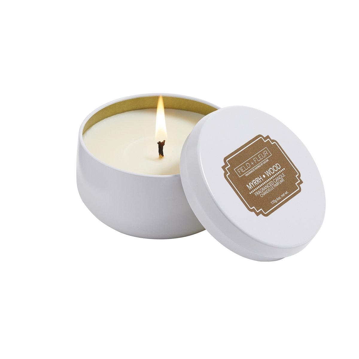 Field + Fleur - Myrrh Wood Tin Candle
