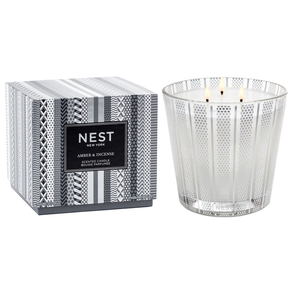 Nest - Amber & Incense 3 Wick Candle