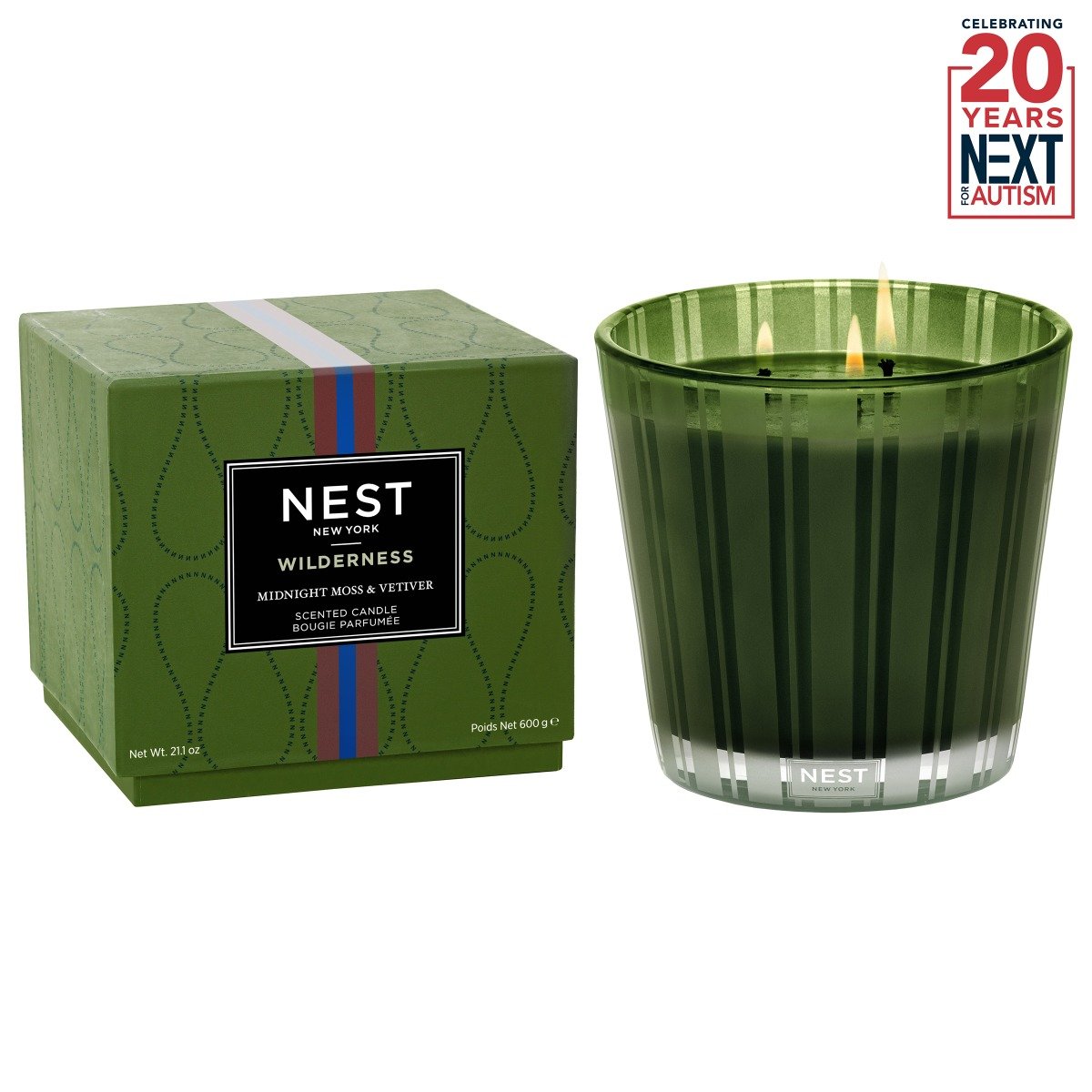 Nest - Midnight Moss & Vetiver 3 Wick Candle
