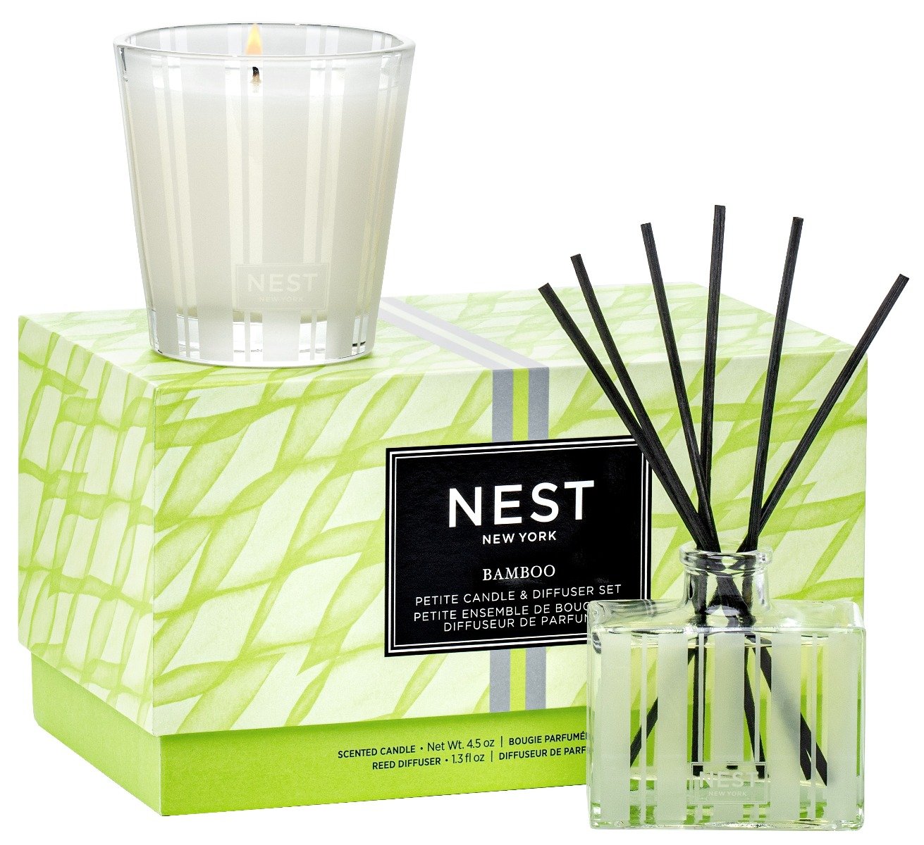 Nest - Bamboo Petite Candle & Diffuser Set