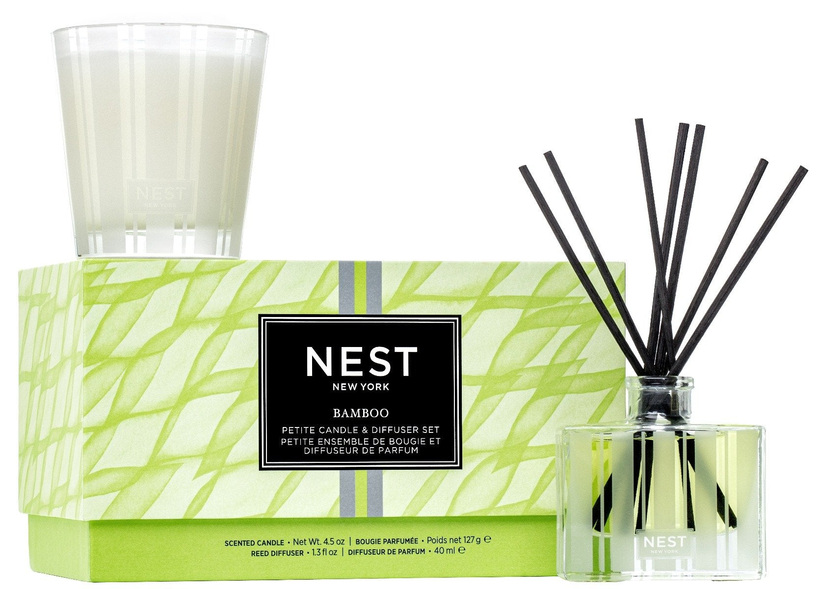 Nest - Bamboo Petite Candle & Diffuser Set