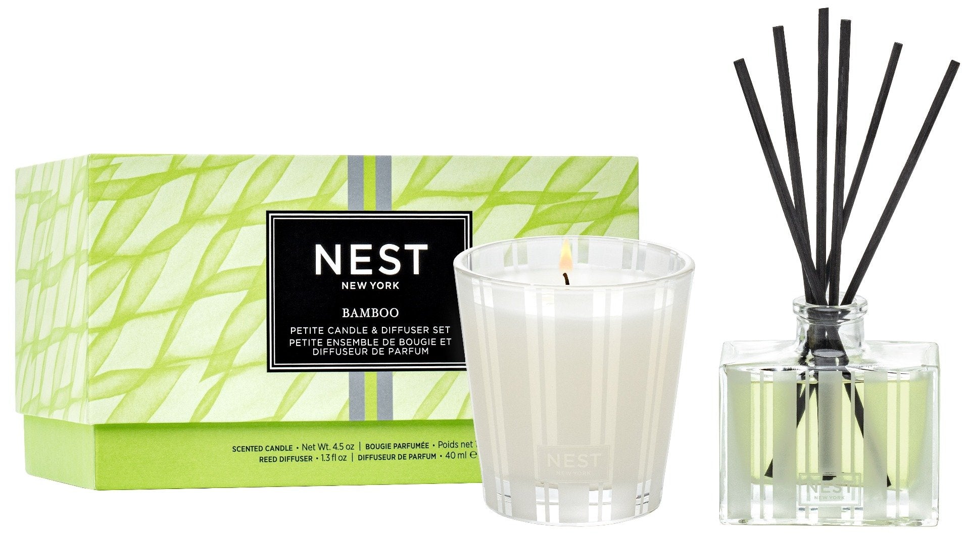 Nest - Bamboo Petite Candle & Diffuser Set