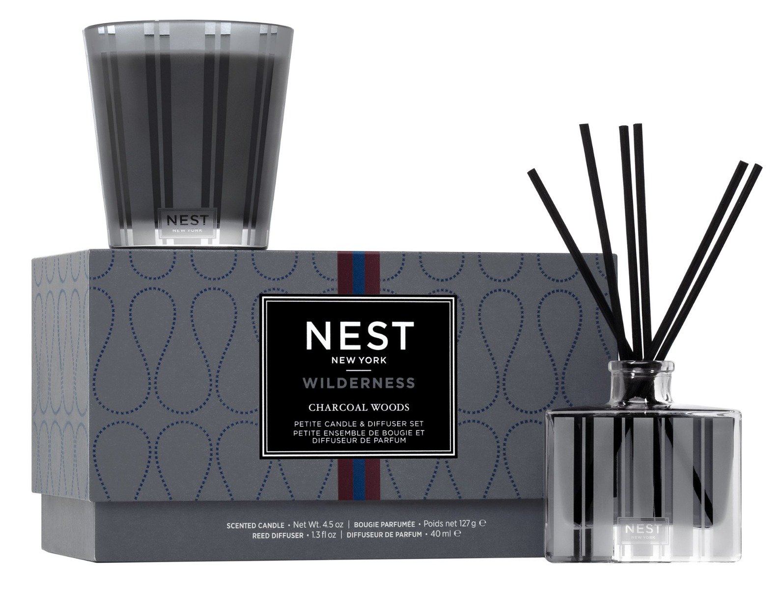 Nest - Charcoal Woods Petite Candle & Diffuser Set