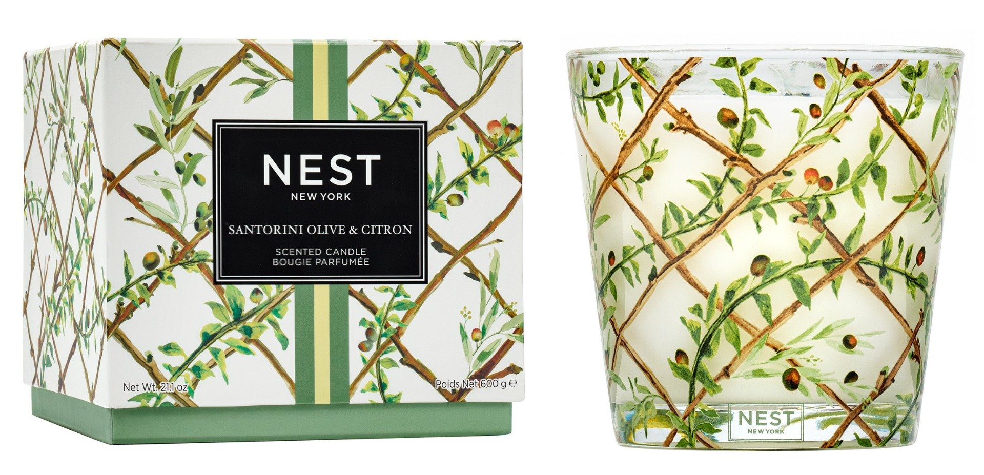 Nest - Santorini Olive & Citron 3 Wick Speciality Candle