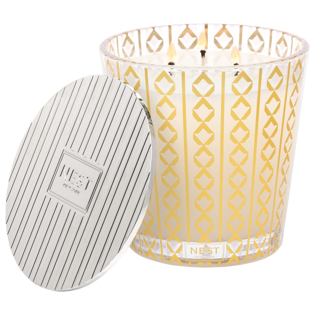 Nest - Holiday 3 Wick Candle w/ Silver Lid