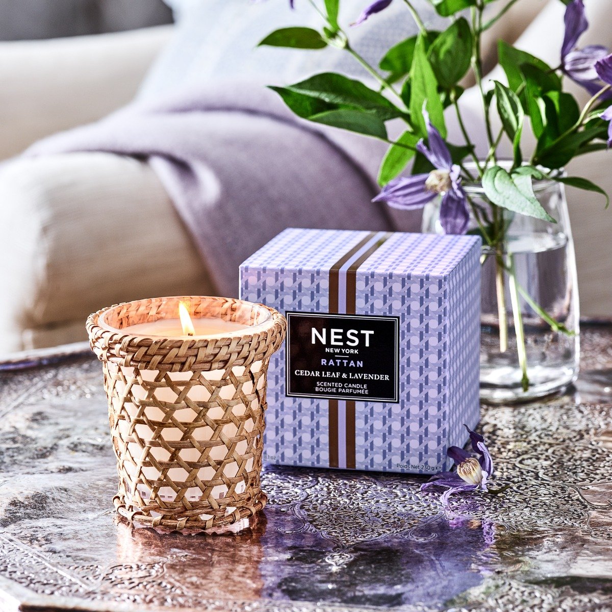 Nest - Cedar Leaf & Lavender Rattan Candle