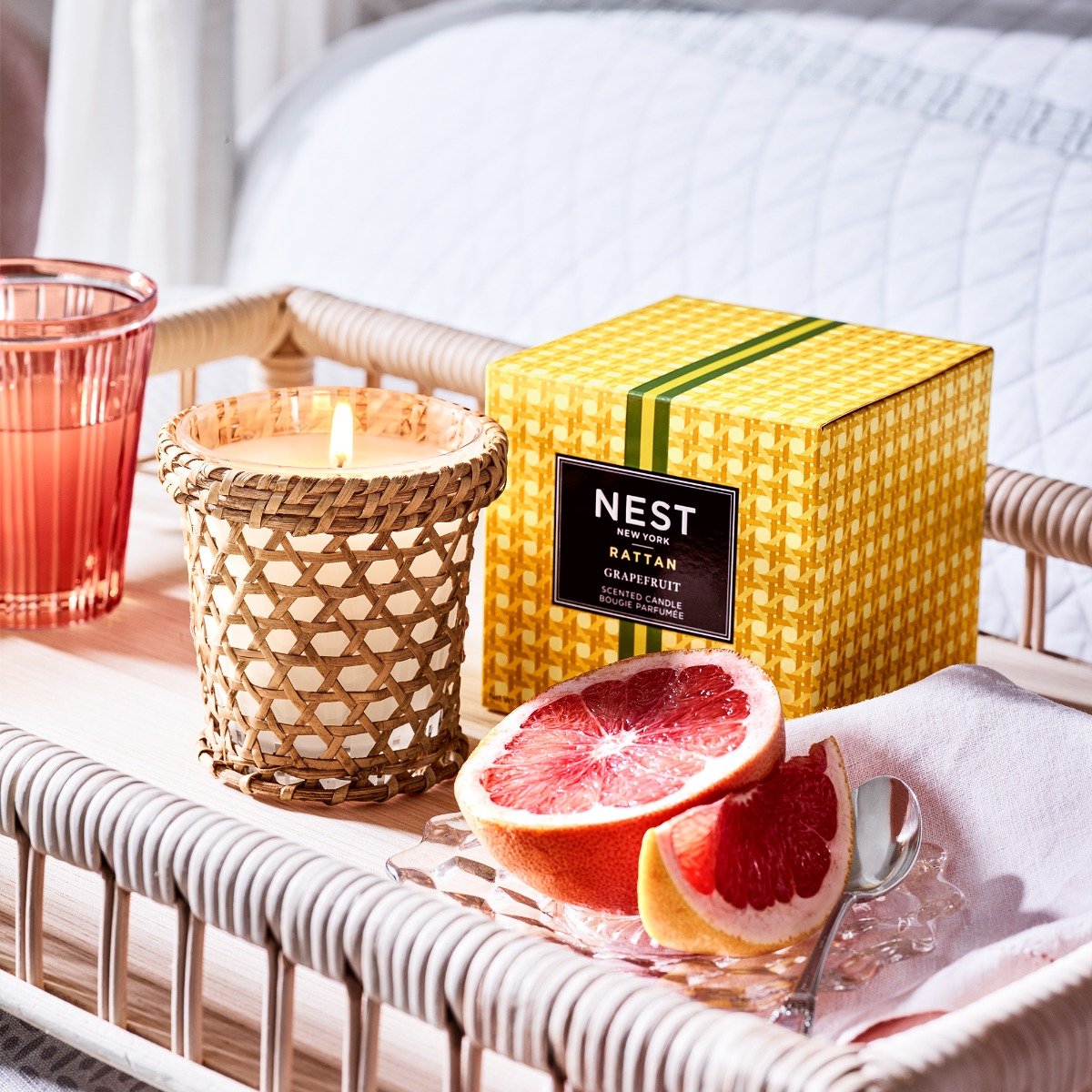 Nest - Grapefruit Rattan Candle