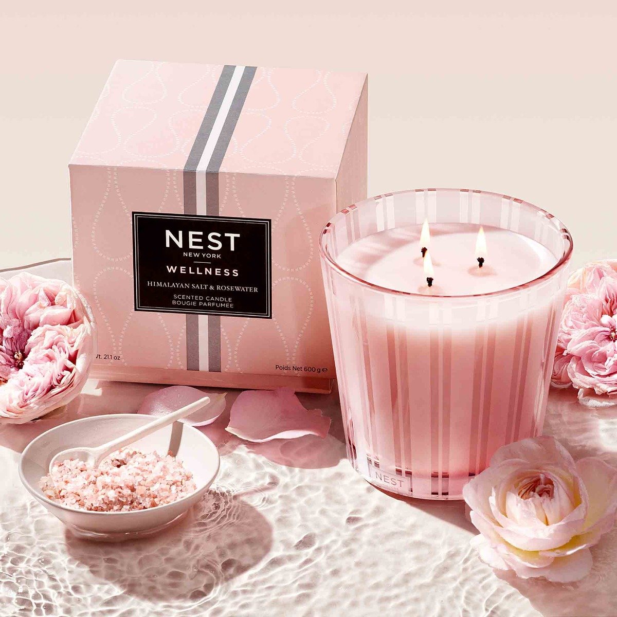 Nest - Himalayan Salt & Rosewater 3 Wick Candle