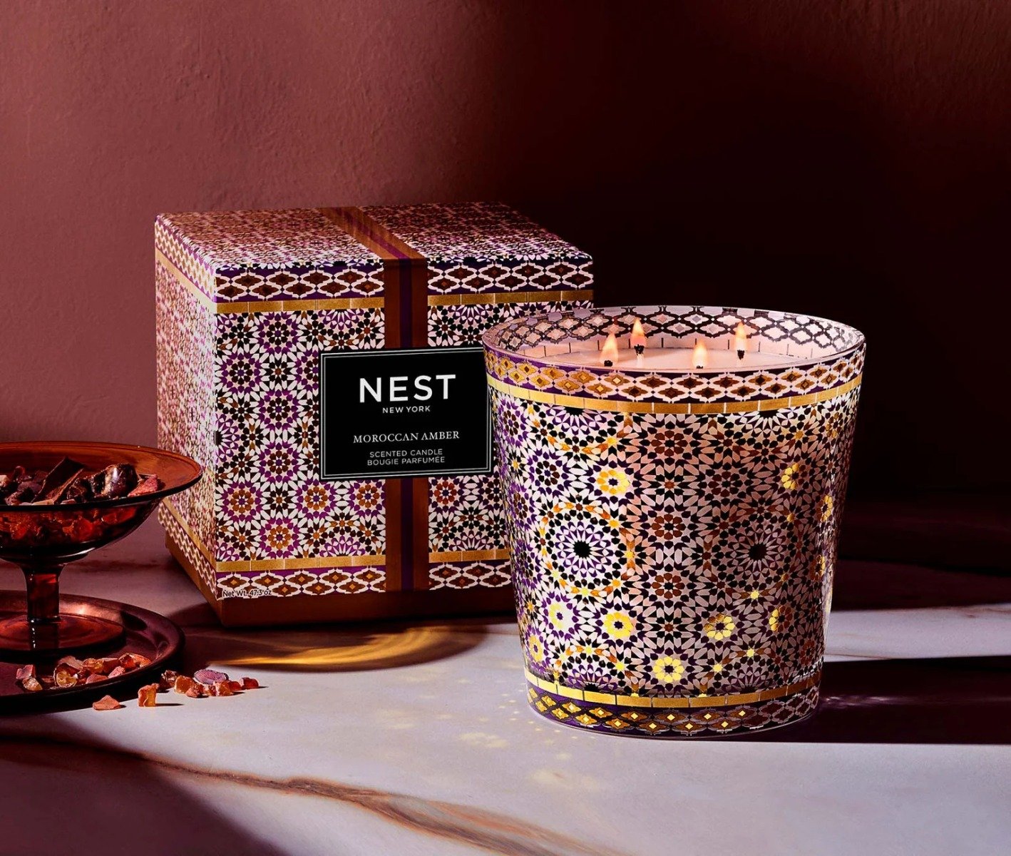 Nest - Moroccan Amber Decorative 4 Wick Luxury Candle
