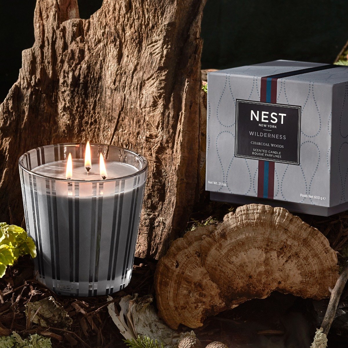 Nest - Charcoal Woods 3 Wick Candle