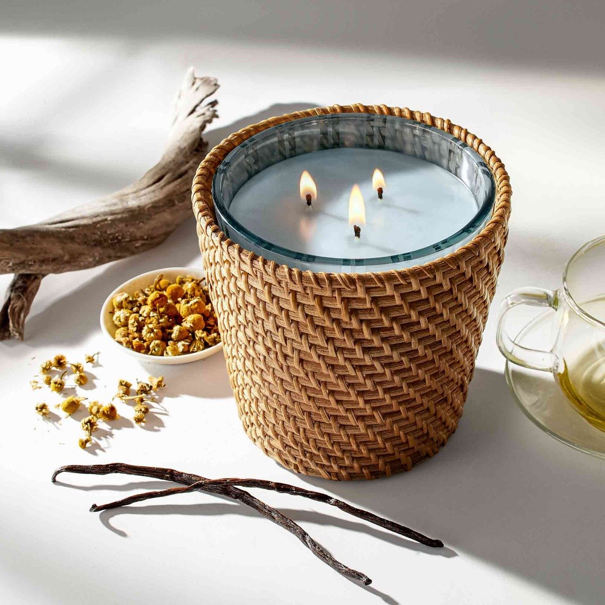 Nest - Driftwood & Chamomile Rattan 3 Wick Candle