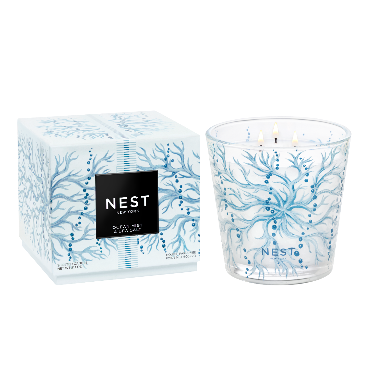 Nest - Ocean Mist & Sea Salt Decorative 3 Wick Candle