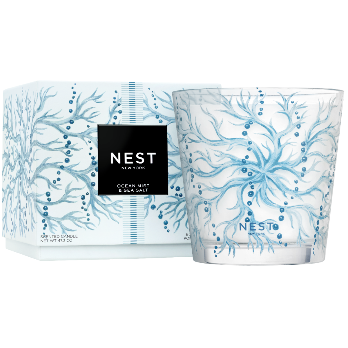 Nest - Ocean Mist & Sea Salt Decorative 4 Wick Luxury Candle