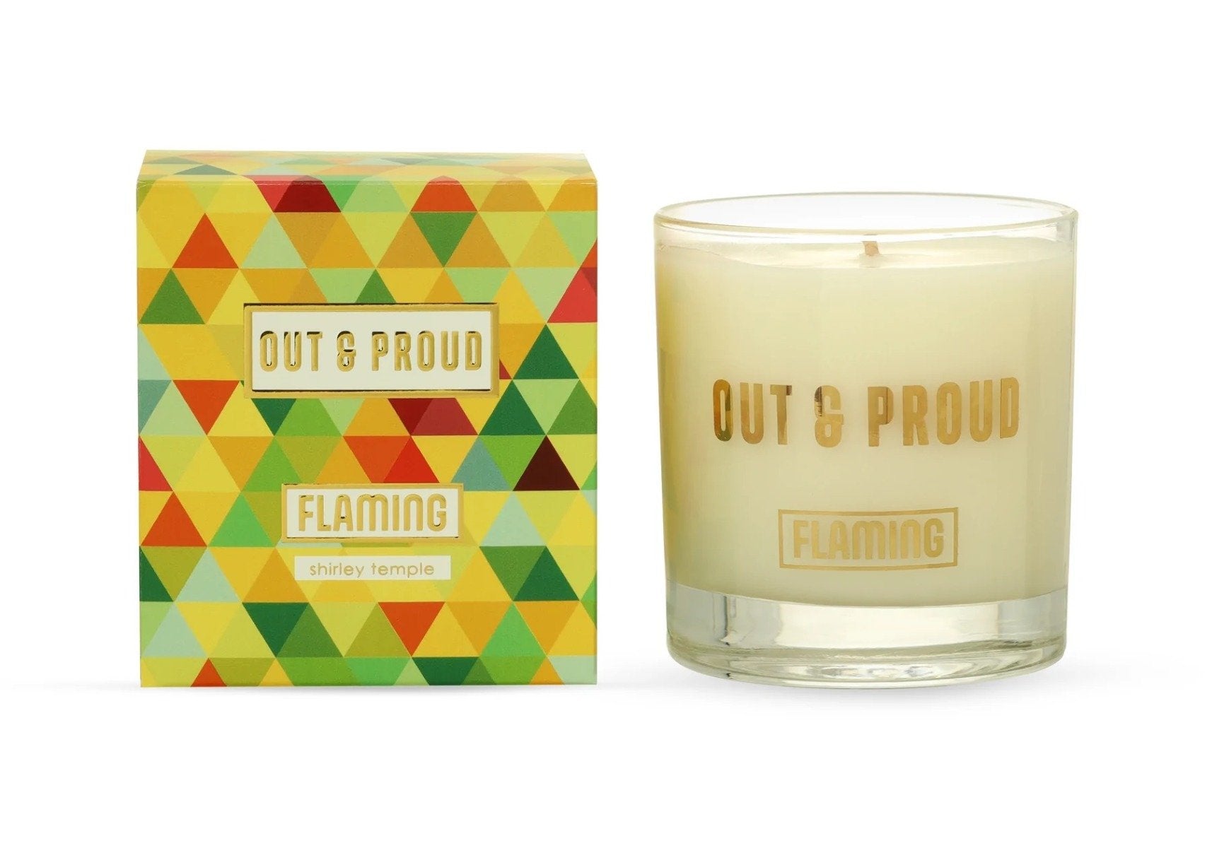 Flaming - Out & Proud (Shirley Temple) Candle