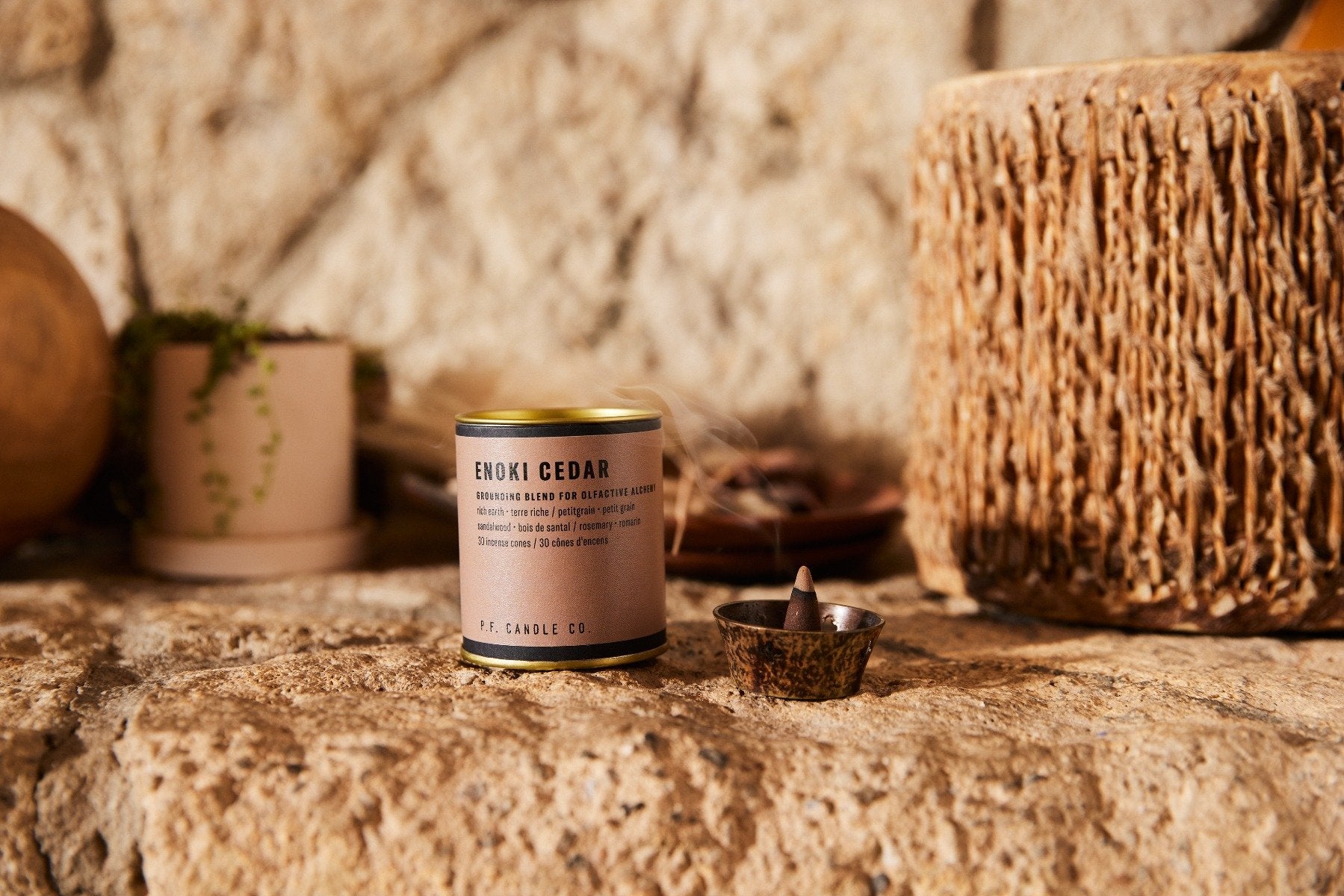 P.F. Candle Co. - Enoki Cedar Incense Cones