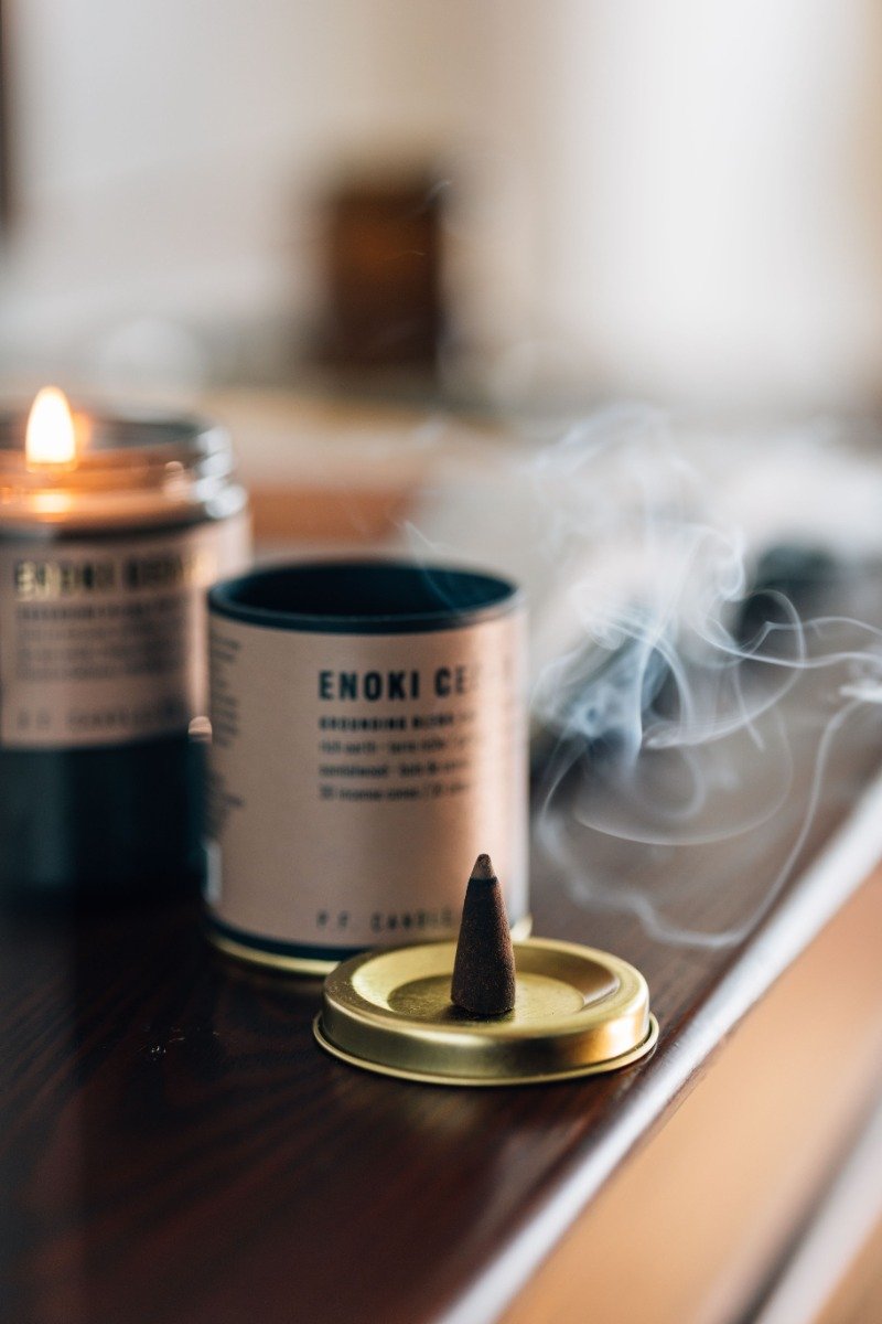 P.F. Candle Co. - Enoki Cedar Incense Cones