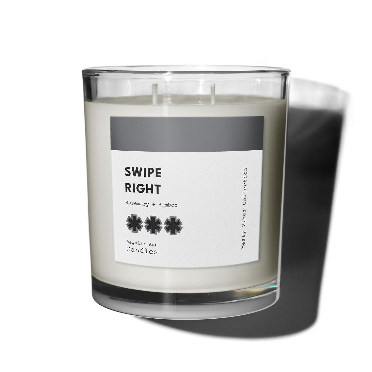 Regular Ass Candles - Swipe Right (Rosemary + Bamboo) Candle